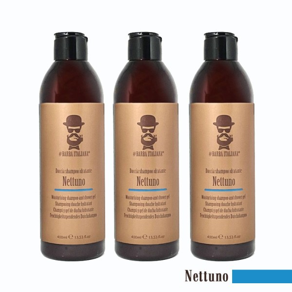 Pack 3 NETTUNO-moisturizing shampoo and shower gel